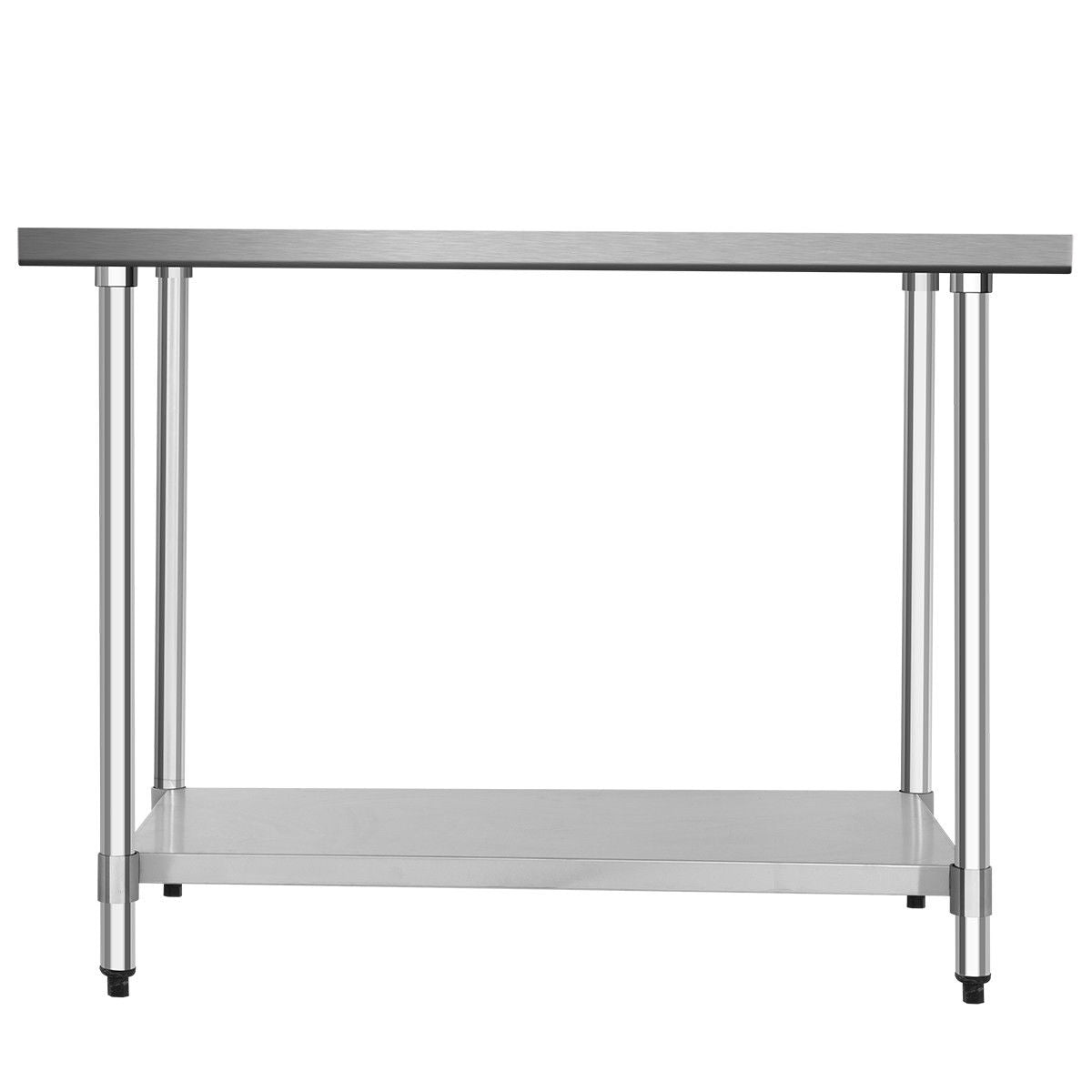 Mesa de acero inoxidable de 30 x 48 pulgadas, mesa de trabajo para cocina comercial