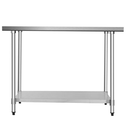 Mesa de acero inoxidable de 30 x 48 pulgadas, mesa de trabajo para cocina comercial