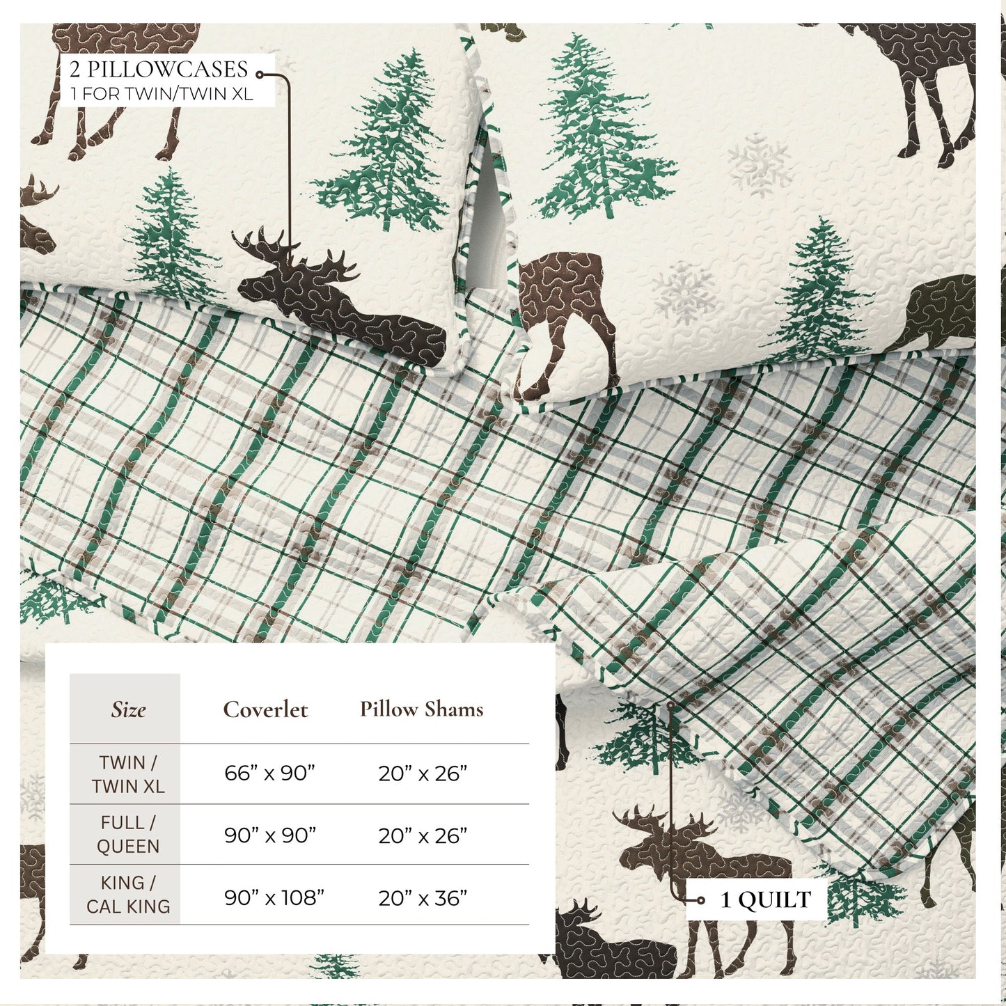 Cozy Wilderness Lodge Quilt and Moose Print