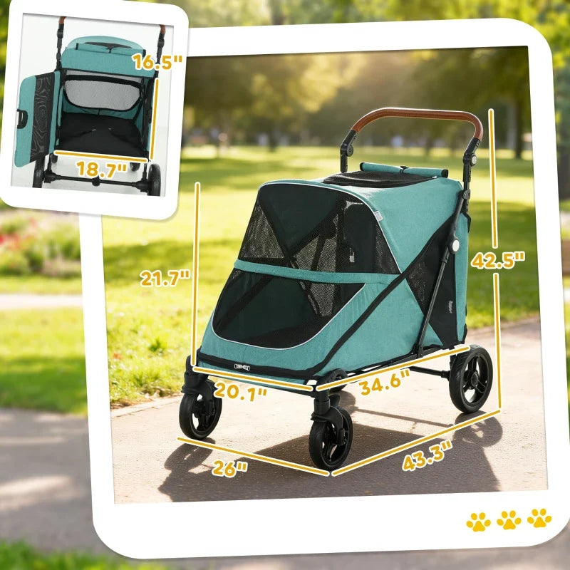 Pet Stroller for large dogs 66 lbs, all-terrain suspension, 8-position handle, Furr Baby Gifts on Tampa Home & Garden Store