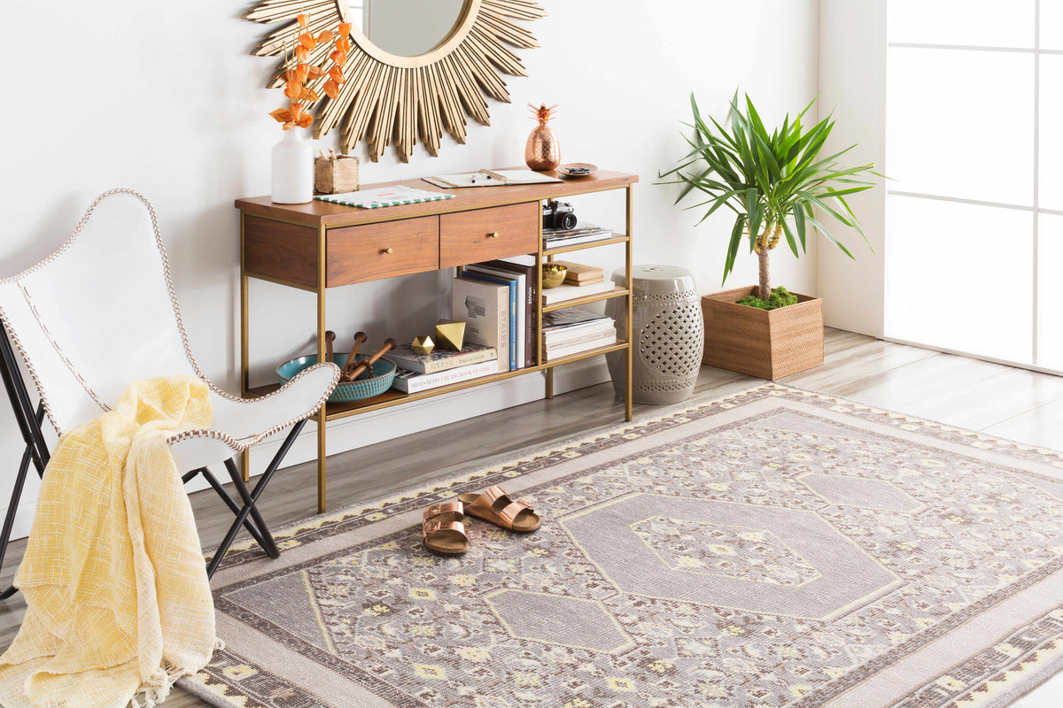 Walden Area Rug clearance by Boutique Rugs, gray geometric pattern on Tampa Home & Garden Store