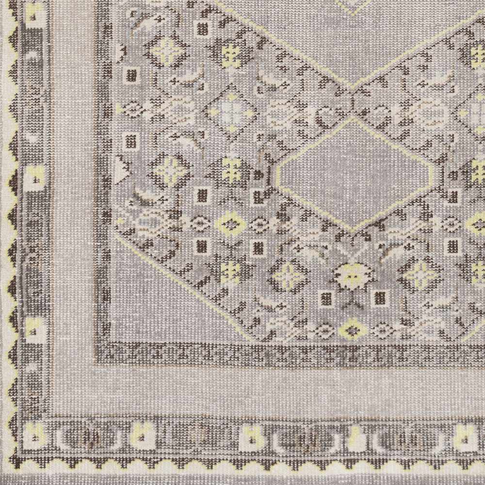 Walden Area Rug by Boutique Rugs, lavender-gray oriental medallion with pale yellow accents on Tampa Home & Garden Store