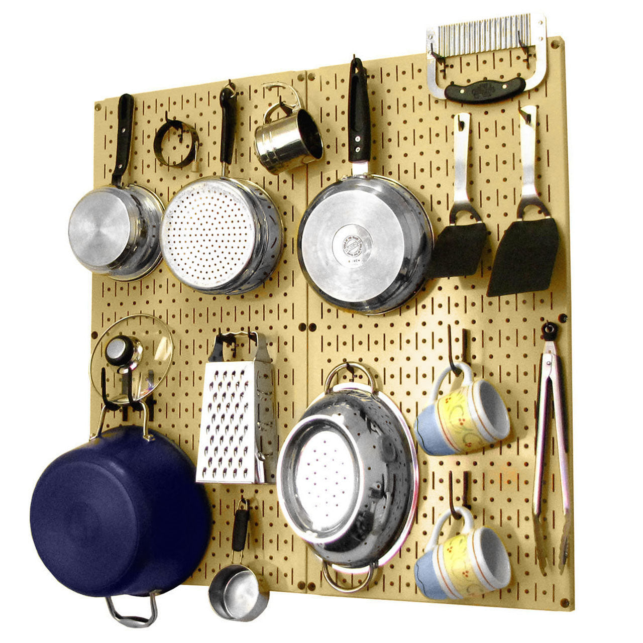 Kitchen Pegboard Storage Rack for Pots and Pans