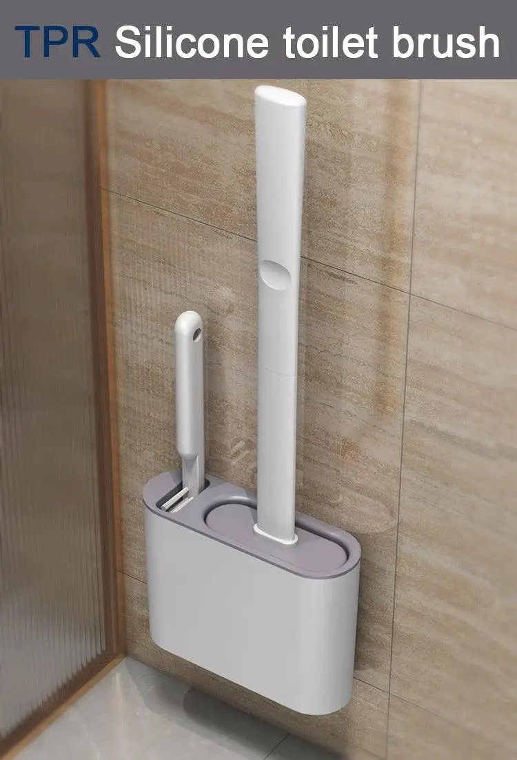 Wall Hanging Toilet Brush with Holder Set