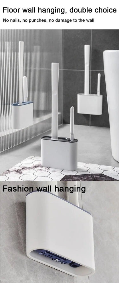 Wall Hanging Toilet Brush with Holder Set