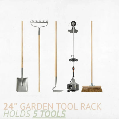 Estante para herramientas de garaje y patio, estante para herramientas de jardín