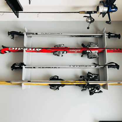 Support mural pour skis de neige et skis nautiques – Rangement intérieur pour garage, sous-sol ou maison