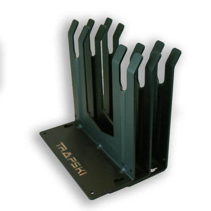 Wall Rack Holds Skis and Snowboard Gear Safely