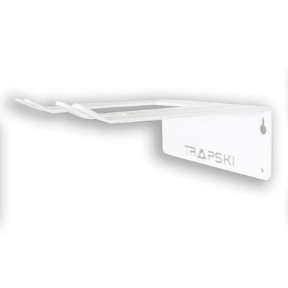 Wall Rack Holds Skis and Snowboard Gear Safely