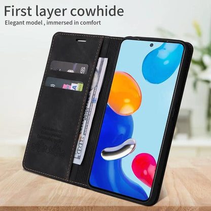 Leather Wallet Flip Case With Inbuilt Stand