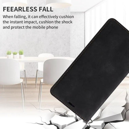 Leather Wallet Flip Case With Inbuilt Stand