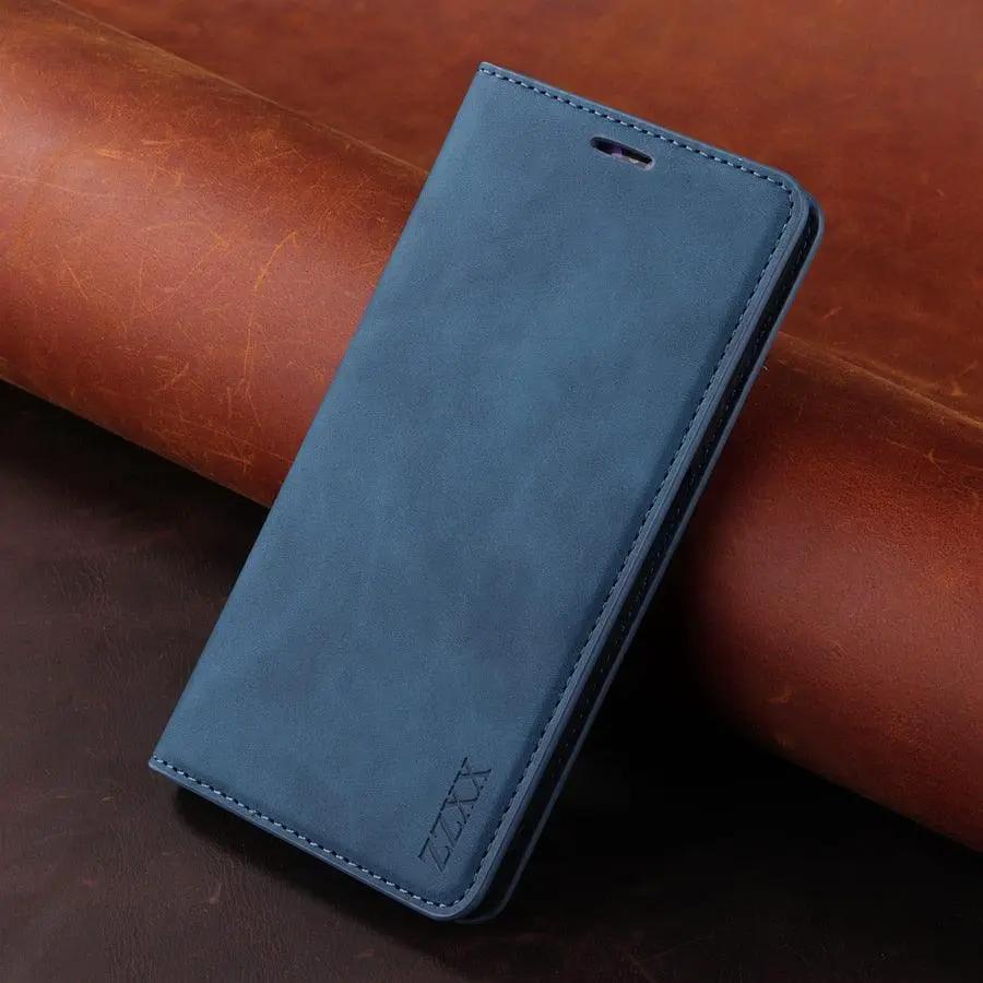 Leather Wallet Flip Case With Inbuilt Stand