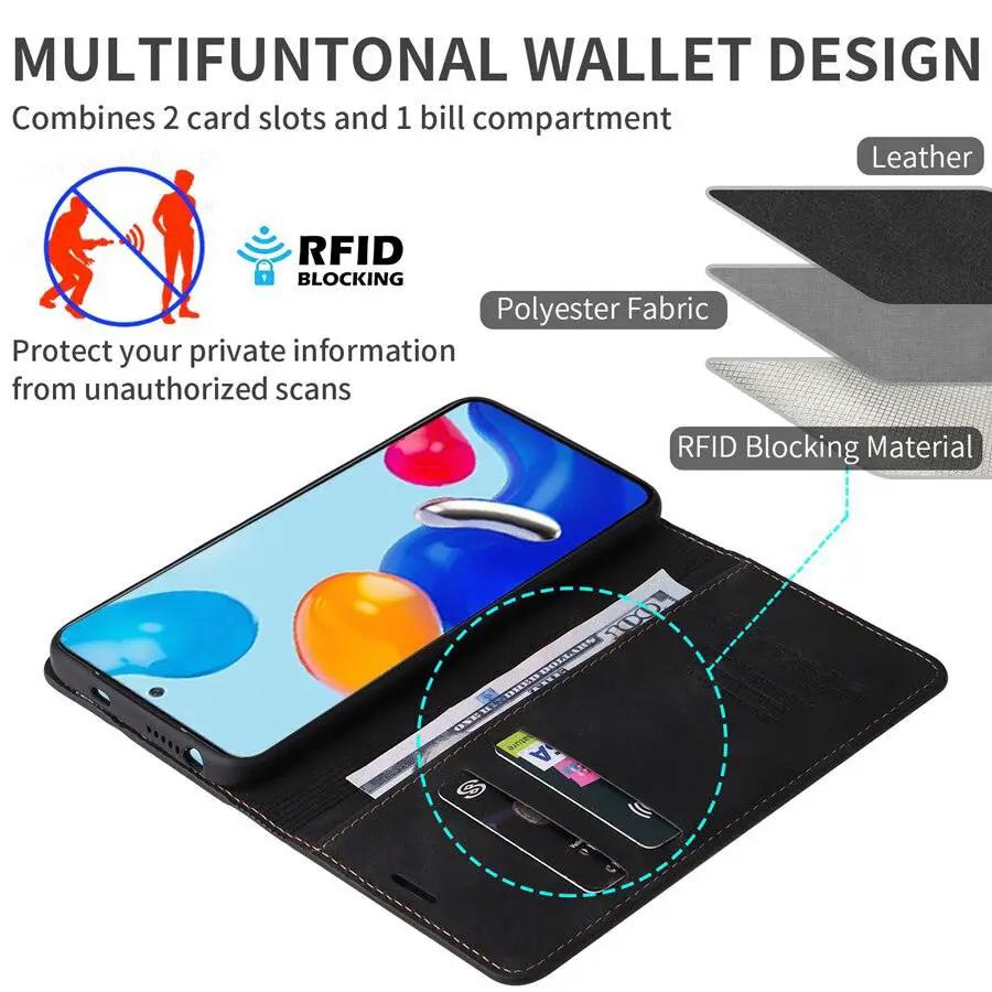 Leather Wallet Flip Case With Inbuilt Stand