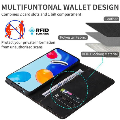 Leather Wallet Flip Case With Inbuilt Stand