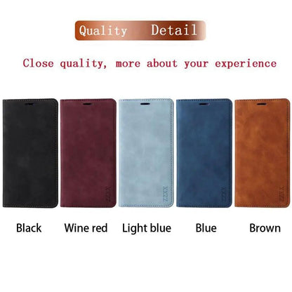 Leather Wallet Flip Case With Inbuilt Stand
