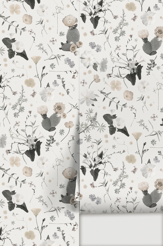 California Native Wallpaper, muted white - Tampa Home & Garden Store