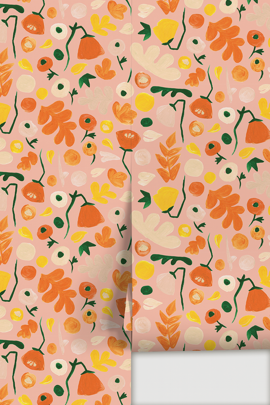 Henri Floral Wallpaper, pink - Tampa Home & Garden Store