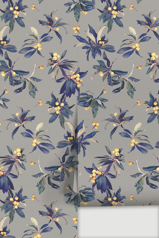 Papier peint Loquat Love, gris