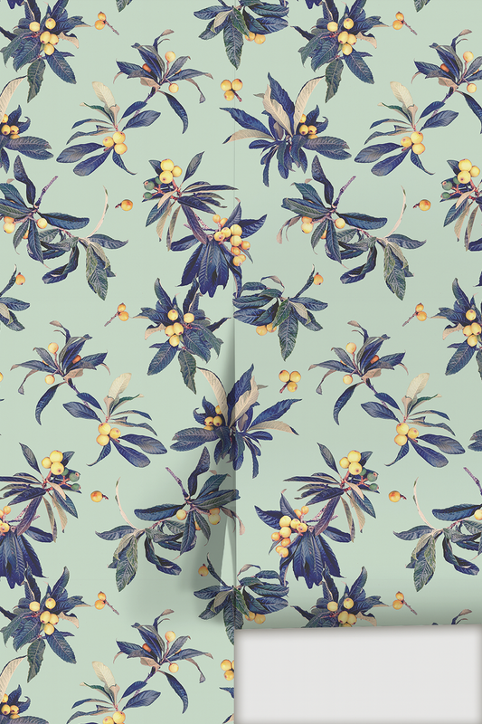 Papier peint Loquat Love, menthe