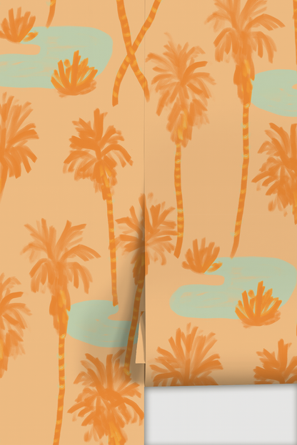 Papier peint Palm Oasis, pêche
