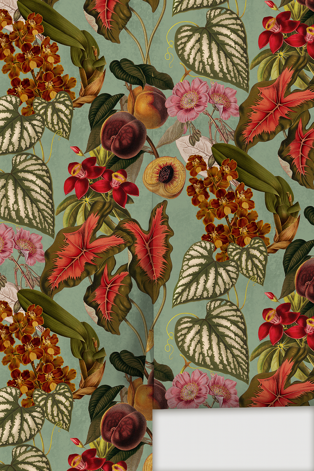 Papier peint Cali Tropicale, menthe
