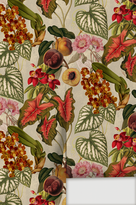 Cali Tropicale Wallpaper, taupe - Tampa Home & Garden Store