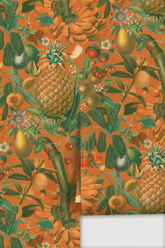 Juicy Fruit Wallpaper, orange and green - Tampa Home & Garden Store