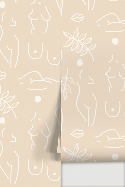 Neutral Nudes Wallpaper, nude and white