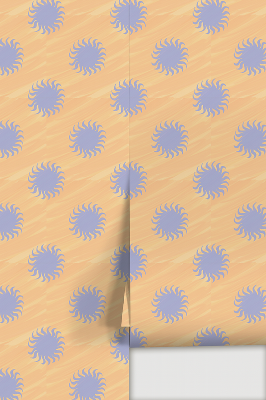 Sol Wallpaper, peach and lavender - Tampa Home & Garden Store