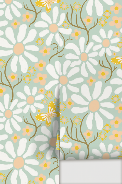 Papier peint Spring Daze, menthe
