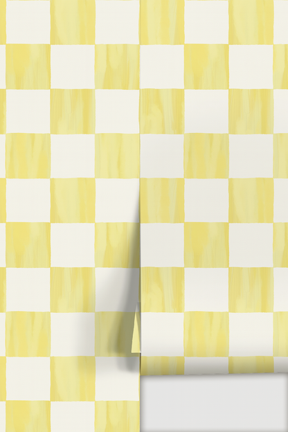 Checkers Wallpaper, lemon