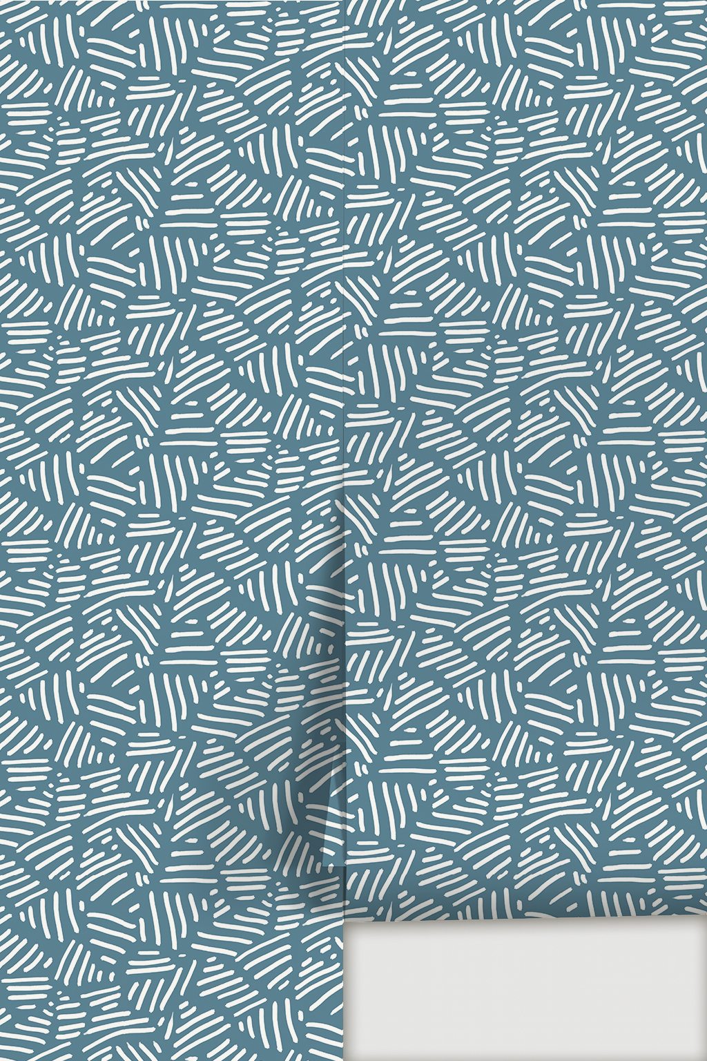Simple Stripes Wallpaper, denim blue