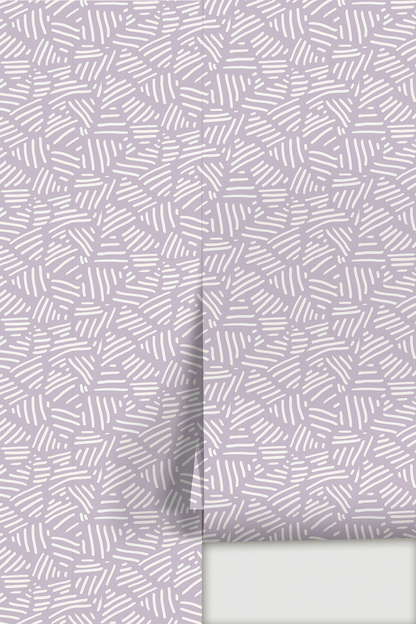 Simple Stripes Wallpaper, lavender