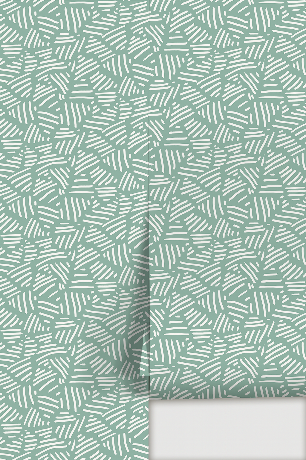 Papel pintado de rayas simples, menta