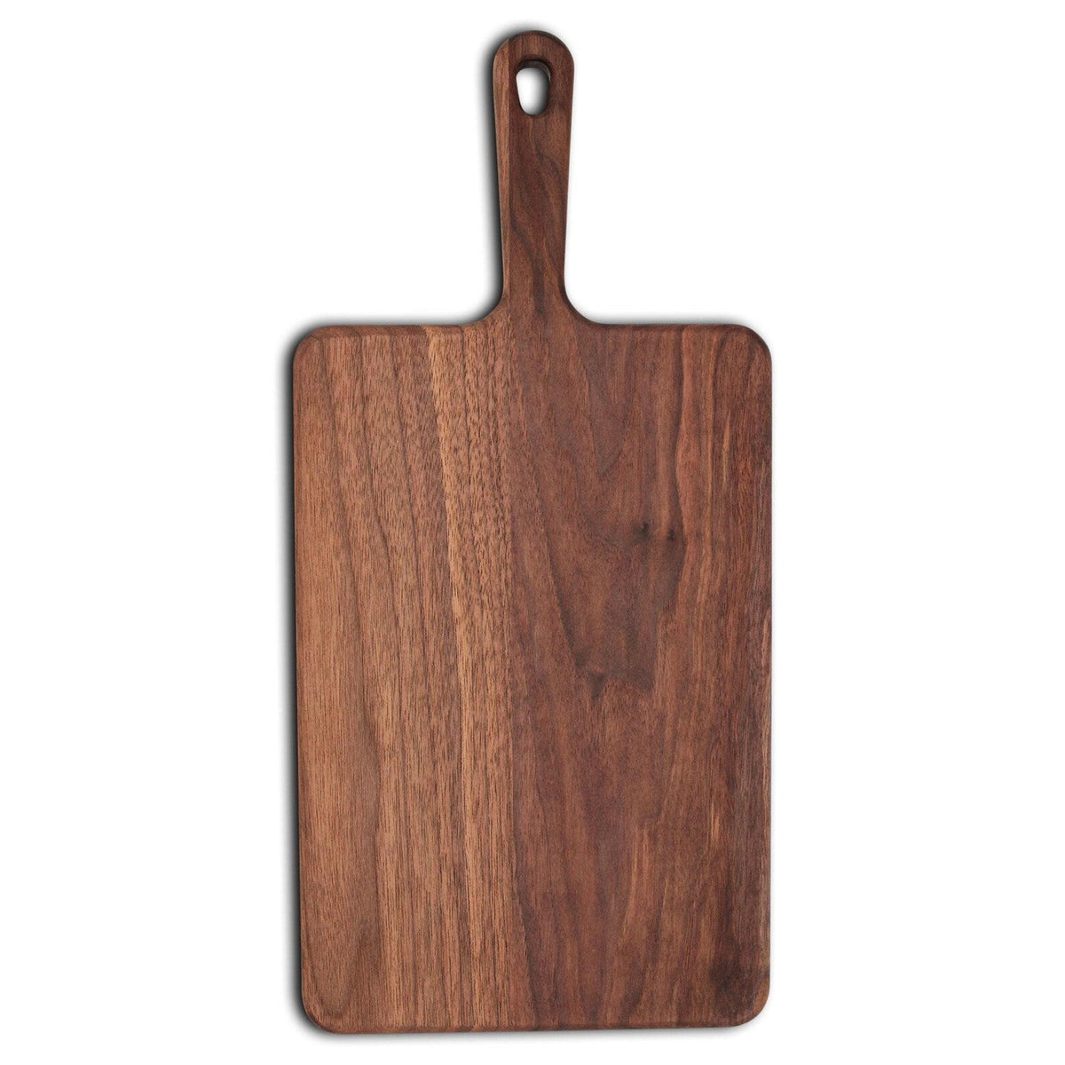 Wide paddle board serving board in walnut wood by Refine Kitchenware on Tampa Home & Garden Store
