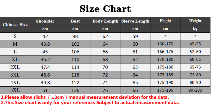 Stevvex men's fleece jacket size chart with shoulder, bust, length, sleeve (S-5XL) on Tampa Home & Garden Store
