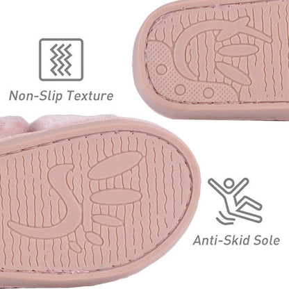 Warm Fluffy Slippers Women faux fur indoor pink memory foam anti-slip sole Stevvex on Tampa Home & Garden Store