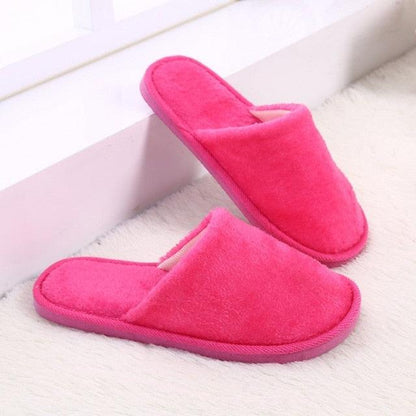 Stevvex women's pink fluffy faux-fur slippers, memory foam, indoor anti-slip pair on Tampa Home & Garden Store