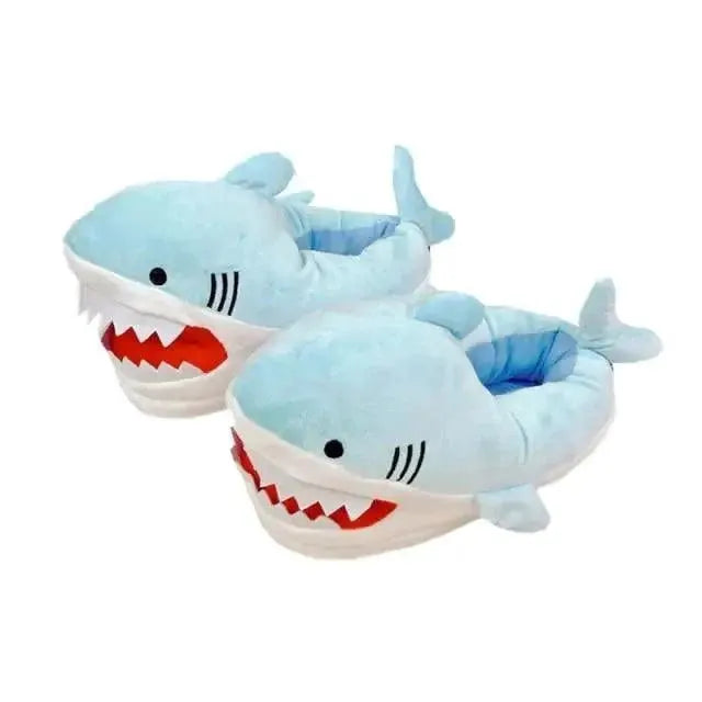 Warm Shark Womens Plush Slippers For Home Comfort