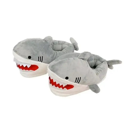 Warm Shark Womens Plush Slippers For Home Comfort