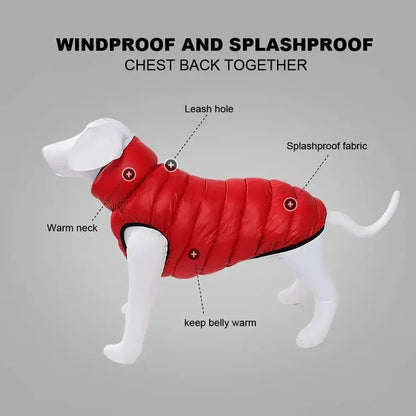 Warm Winter Reversible Dog Vest and Coat