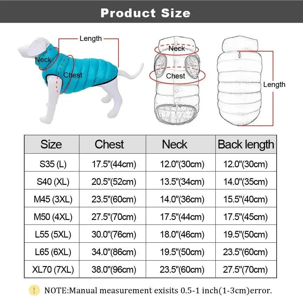 Warm Winter Reversible Dog Vest and Coat