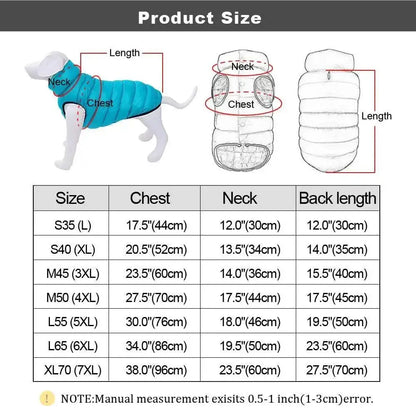 Warm Winter Reversible Dog Vest and Coat