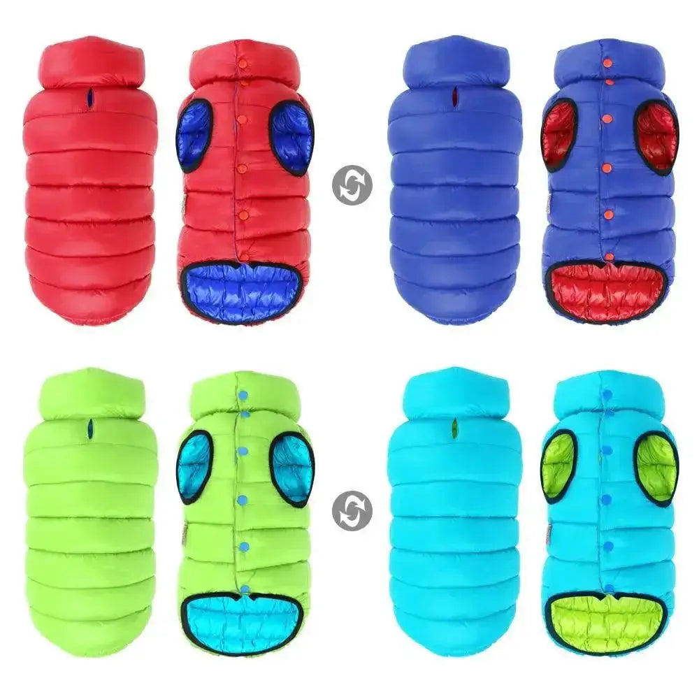 Warm Winter Reversible Dog Vest and Coat