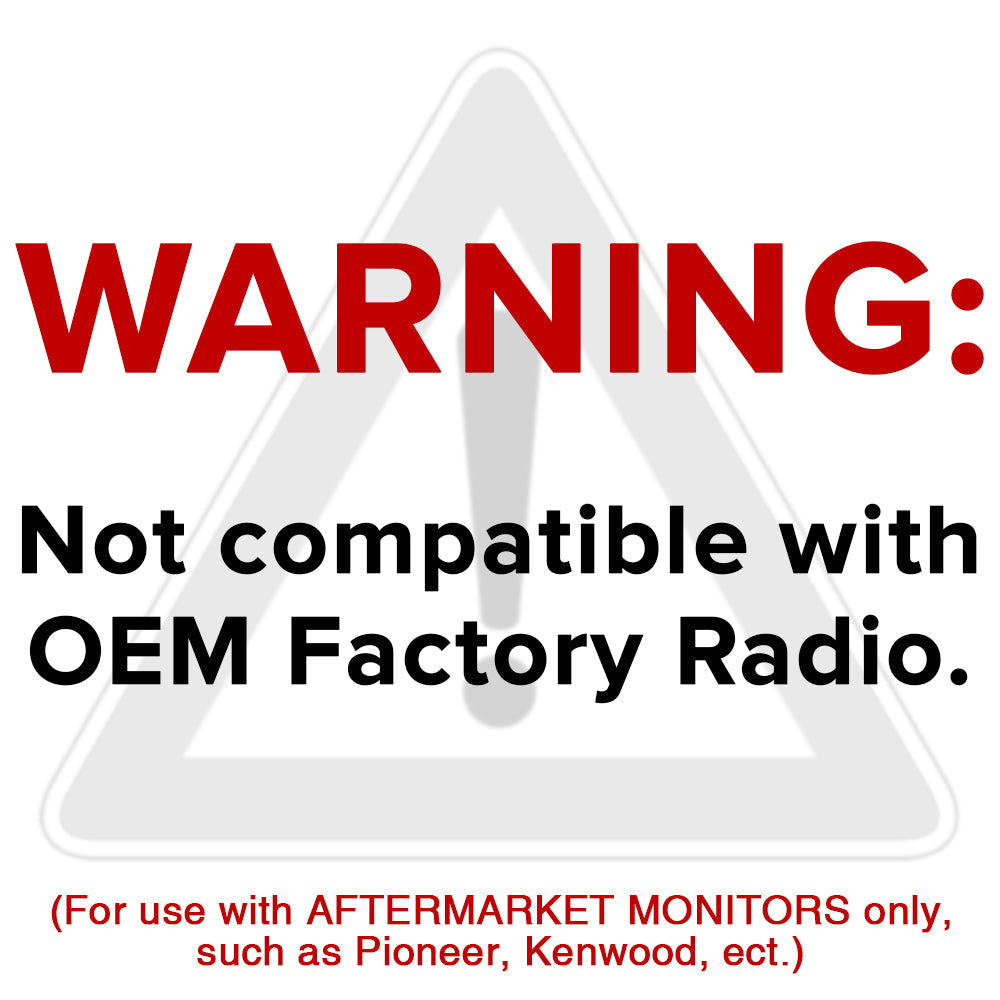 Warning: Not compatible with OEM radio; aftermarket monitors only. Ford Emblem with Backup Camera on Tampa Home & Garden Store