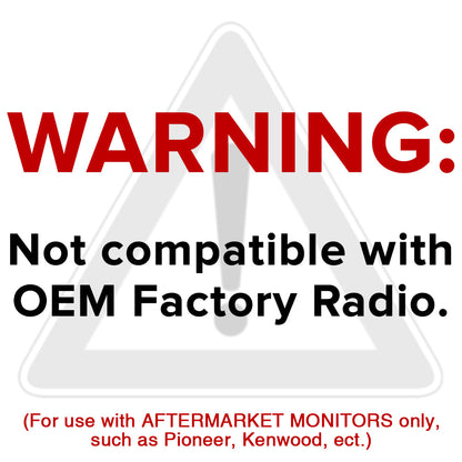 Warning: Not compatible with OEM radio; aftermarket monitors only. Ford Emblem with Backup Camera on Tampa Home & Garden Store