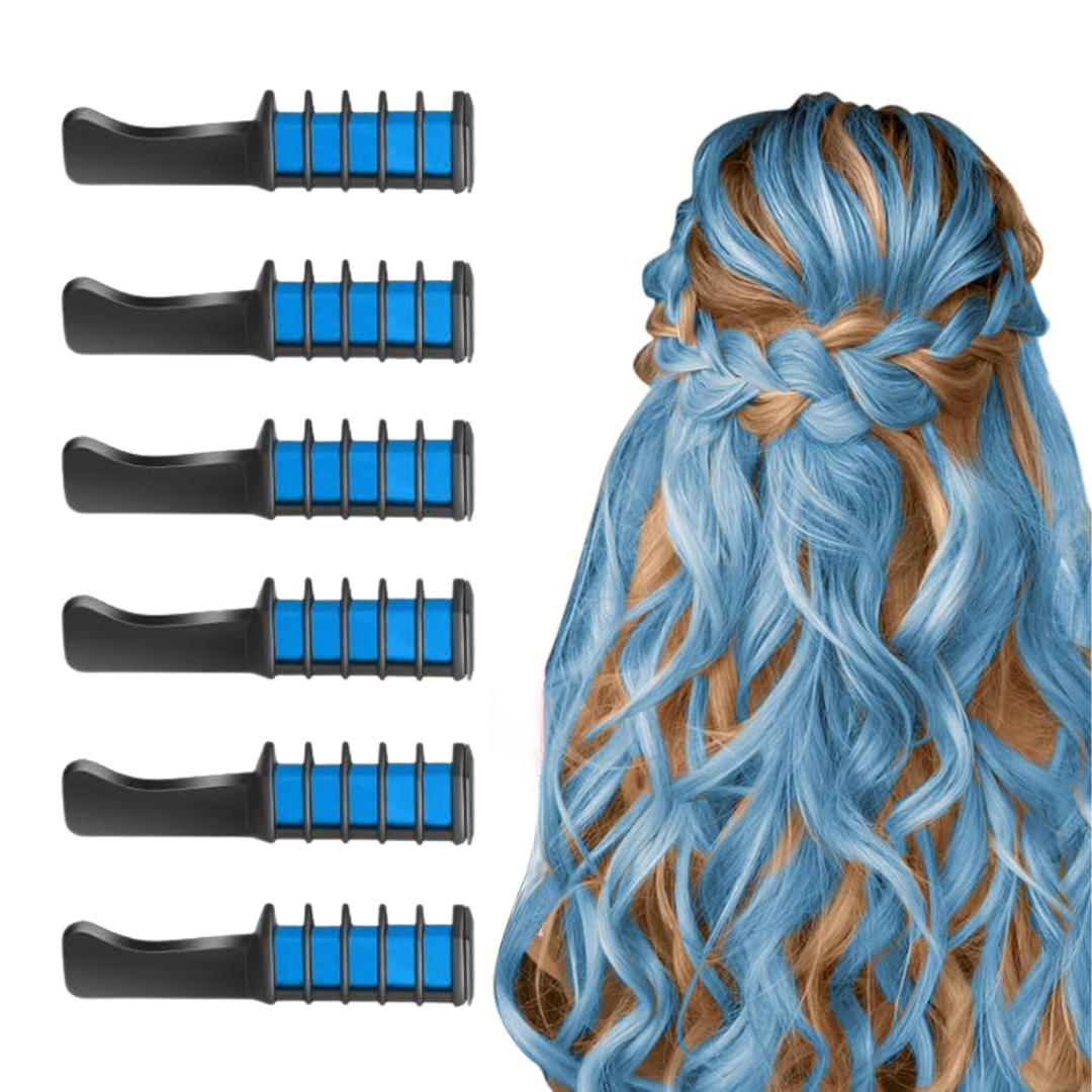 Washable Hair Chalk Comb for Kids Temporary Color Hair Dye Tool