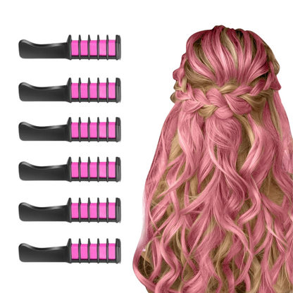 Washable Hair Chalk Comb for Kids Temporary Color Hair Dye Tool