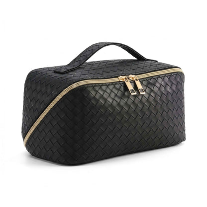 Woven PU Leather Makeup Bag and a Travel Case