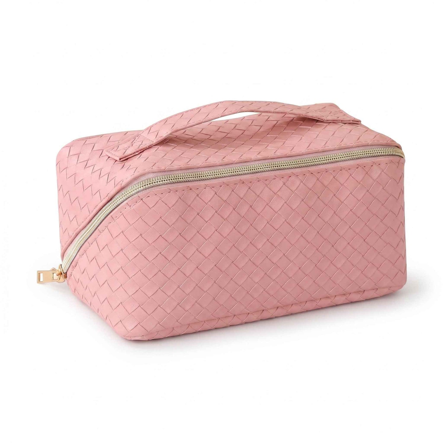 Woven PU Leather Makeup Bag and a Travel Case